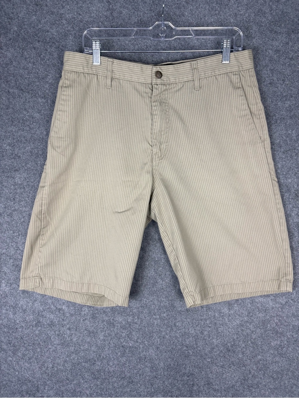 Volcom Men’s 33 Pinstripe Long Chino Skate Shorts Y2K